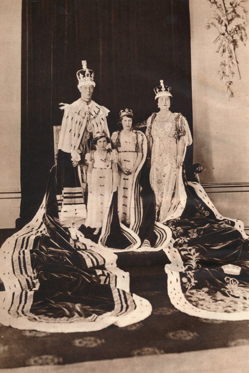 King George VI and Queen Elizabeth on their Coronation Day by Unbekannt
