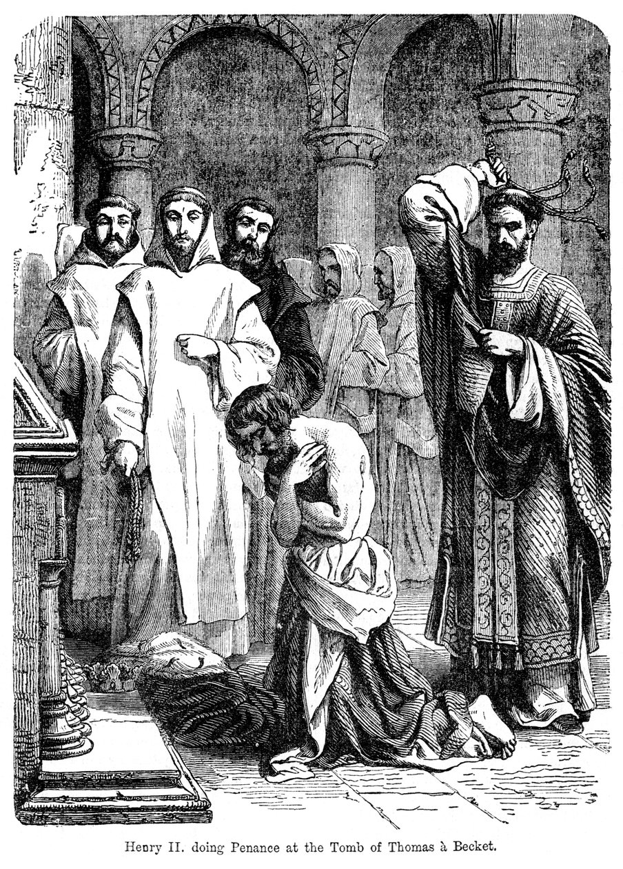 King Henry II Doing Penance at the Tomb of Thomas à Becket, Canterbury Cathedral by Unbekannt
