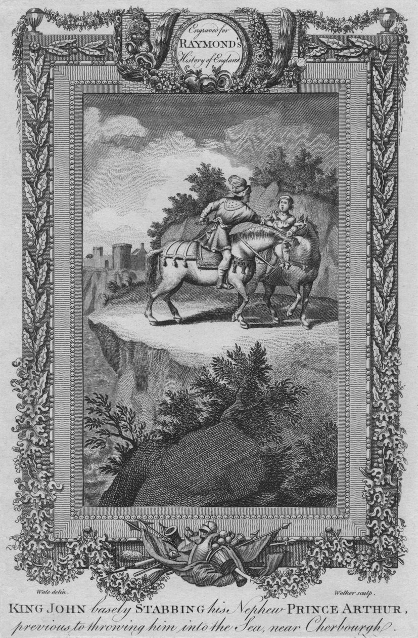King John Basely Stabbing his Nephew Prince Arthur, c1787 by Unbekannt