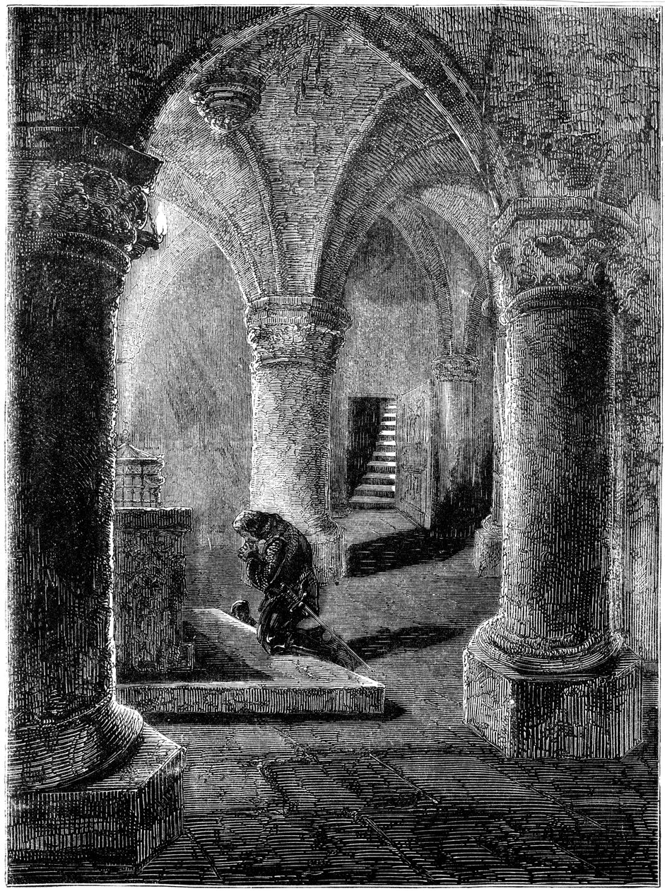 King Richard I 1157-1199 kneeling before the shrine of St Januarius by Unbekannt