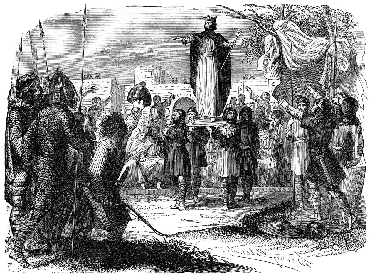 King of the Franks Being Carried on a Shield by Unbekannt
