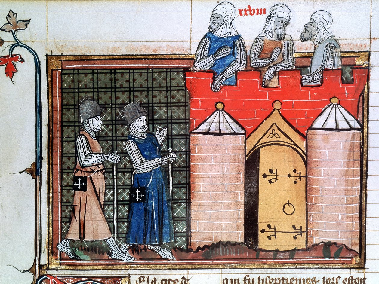 Knights Templar before Jerusalem, c1099, 14th century by Unbekannt