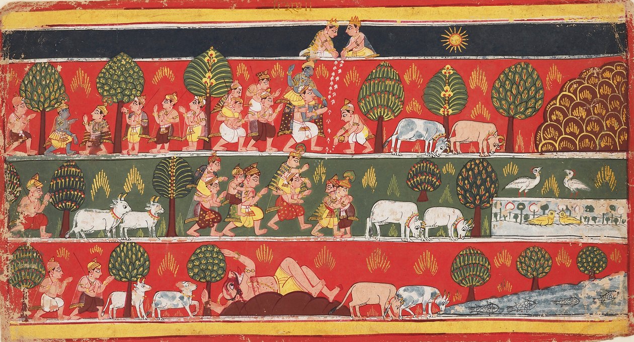 Krishna and the gopis, c1720 by Unbekannt
