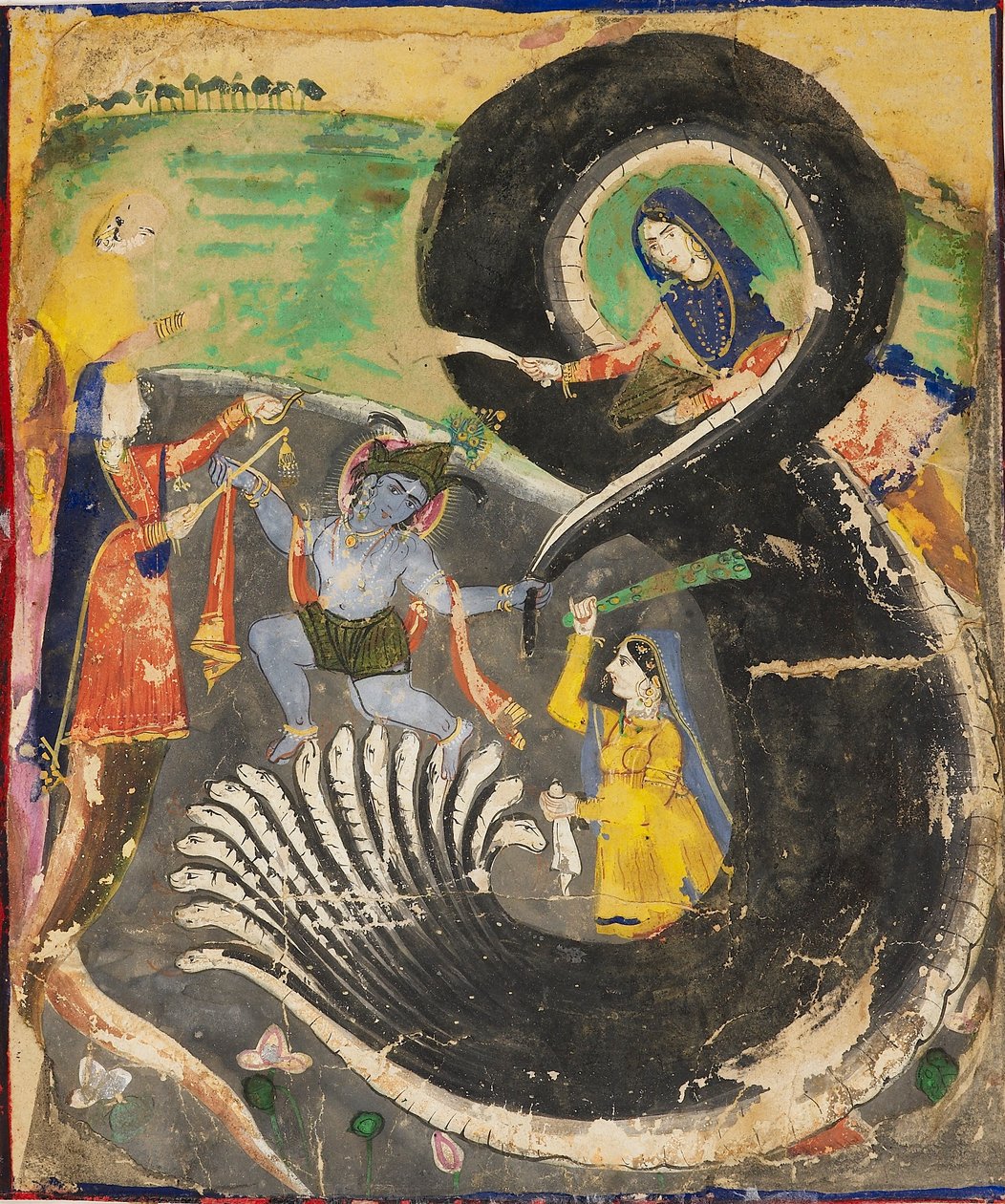 Krishna and the Naga Kaliya by Unbekannt