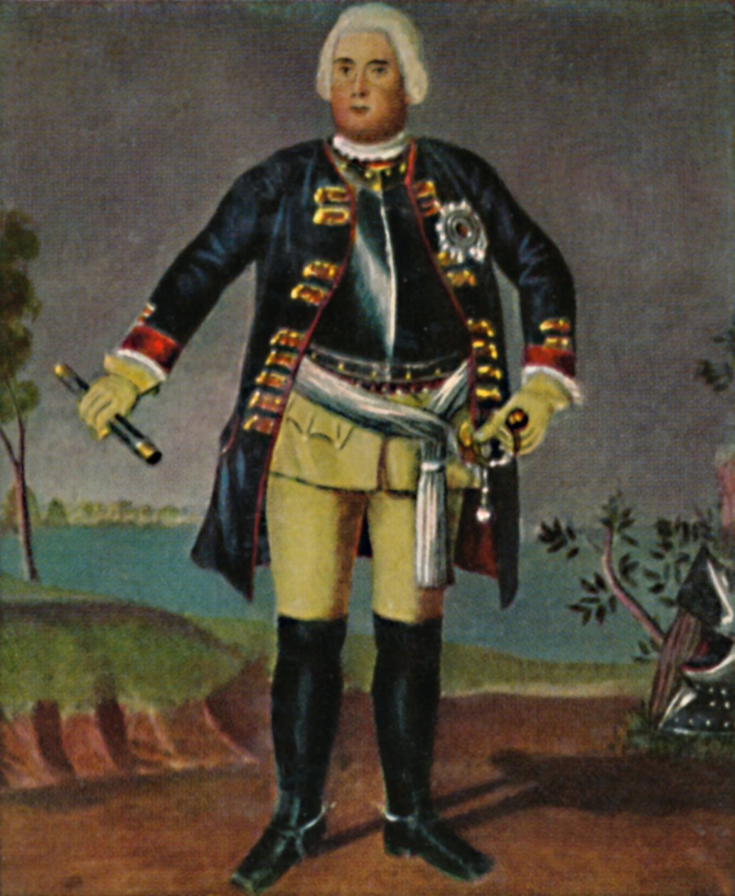 King Friedrich Wilhelm I of Prussia 1688-1740 - Engraving after the painting by Weidemann by Unbekannt