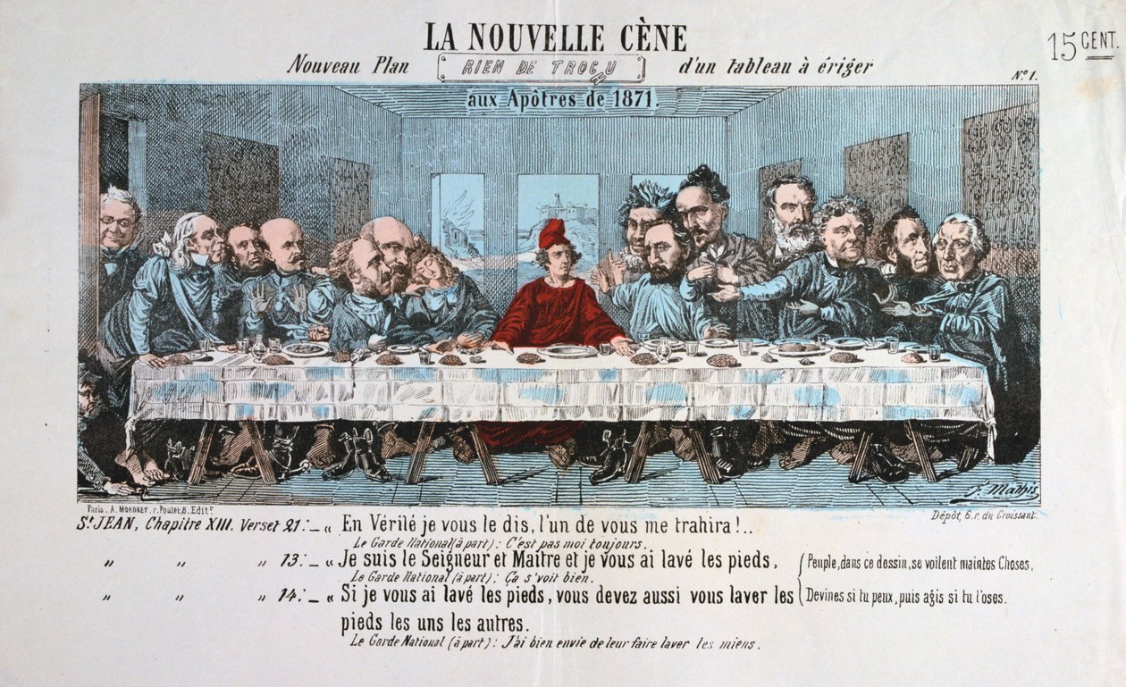 The New Supper, Paris Commune, 1871 by Unbekannt