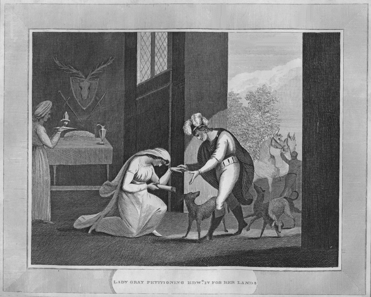 Lady Gray Petitioning Edward IV for Her Lands by Unbekannt