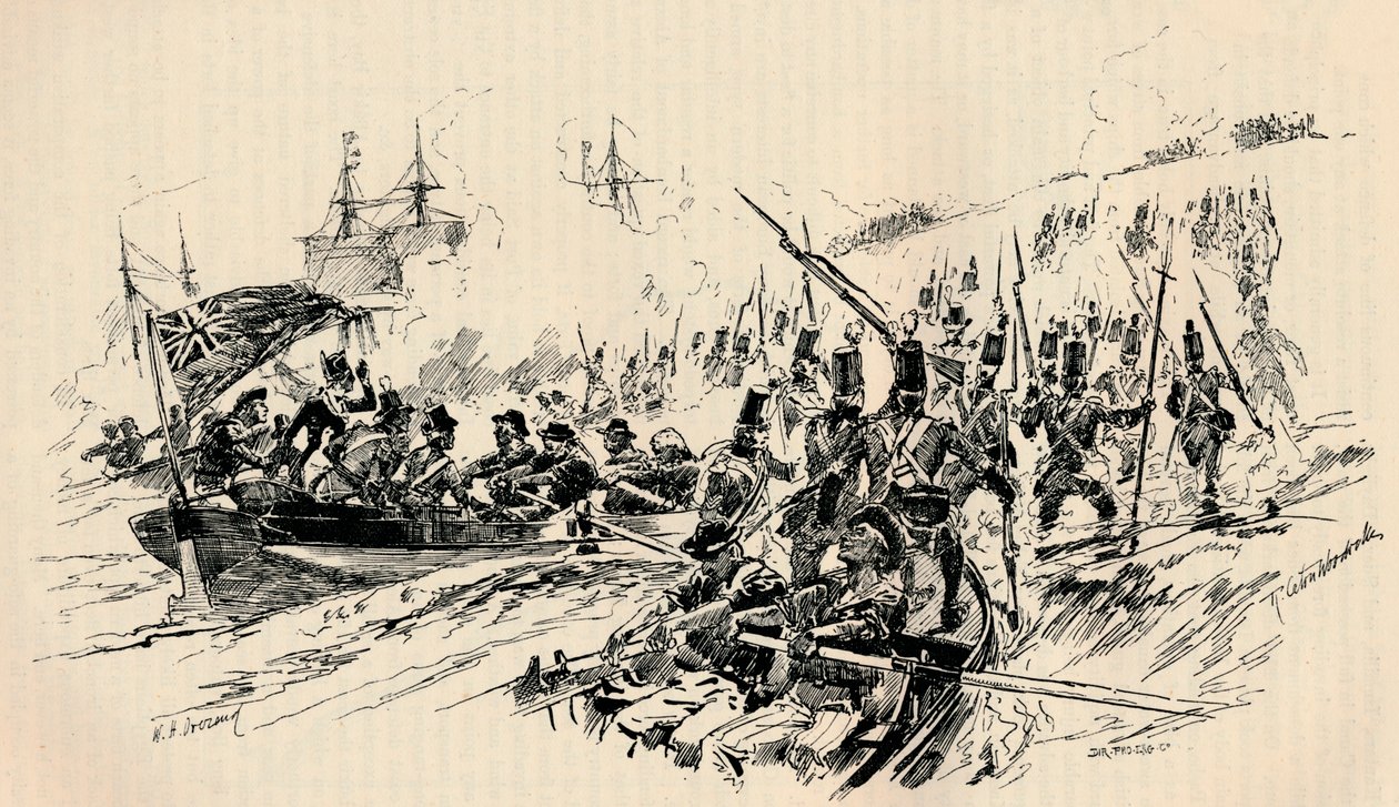 Landing of Sir Ralph Abercromby and British Forces at Alexandria, 1801, 1884 by Unbekannt