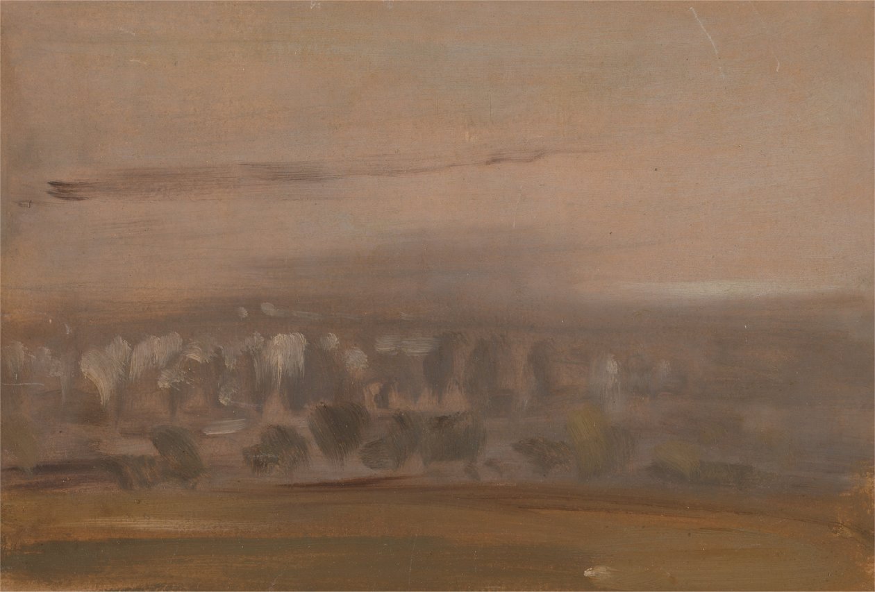 Landscape with Trees on a Slope, early 19th century by Unbekannt