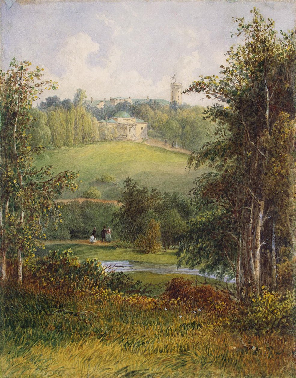 Landscape with the Manor House in the Estate of Gostilitsy near St ...