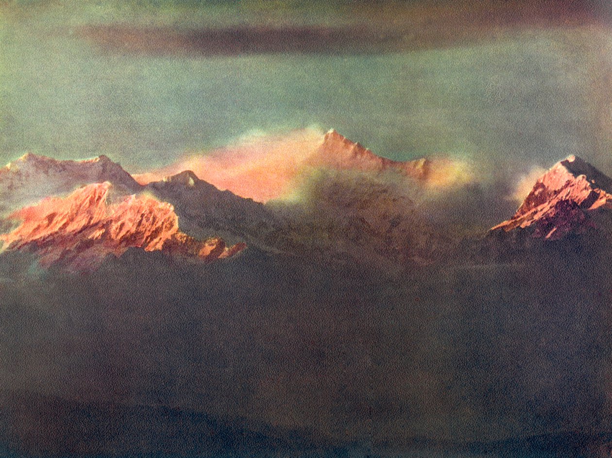 Last Rays of Light on Kinchenjunga, c1910 by Unbekannt
