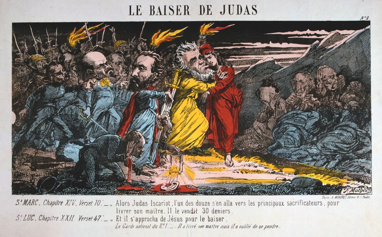 The Kiss of Judas, Paris Commune, 1871 by Unbekannt