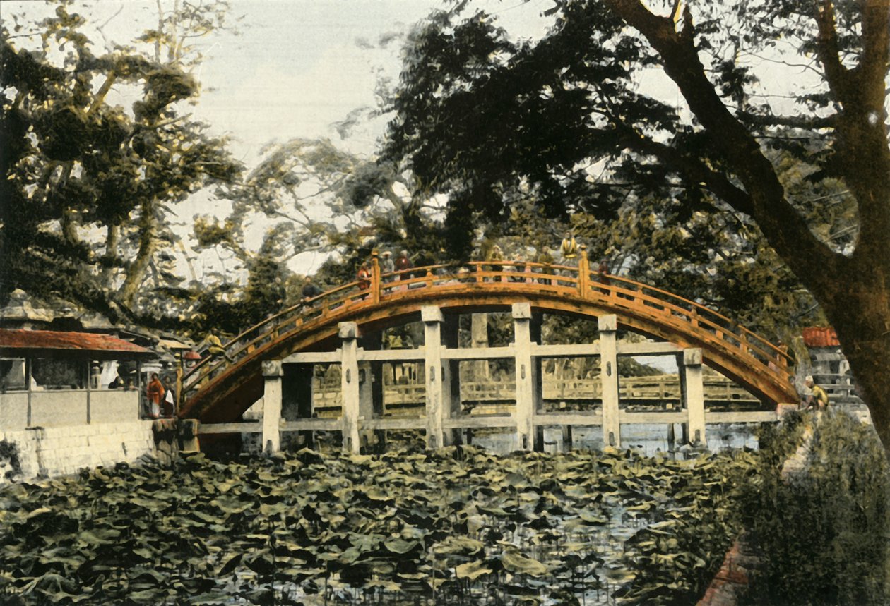 Sumiyoshi Bridge in Osaka by Unbekannt