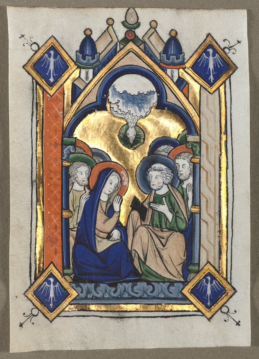 Leaf Excised from a Psalter: The Pentecost by Unbekannt