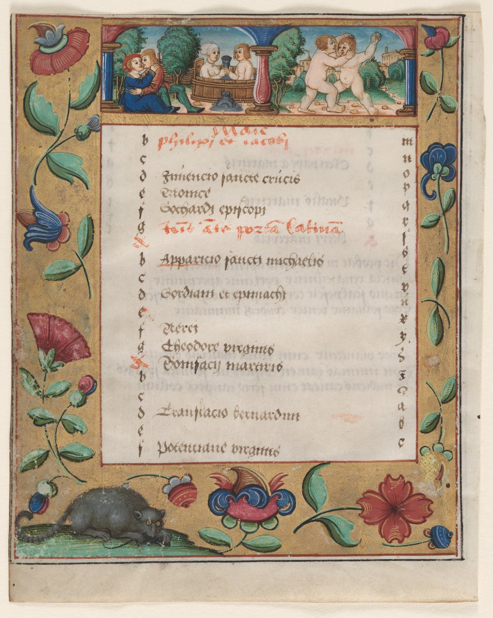 Leaf from a Psalter and Prayerbook: Calendar Page with Labors verso, c. 1524 by Unbekannt