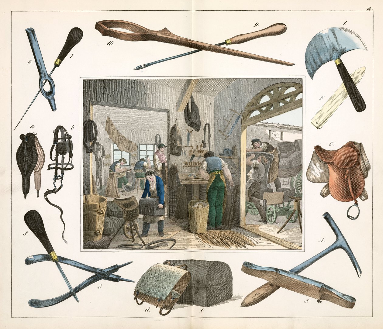 Leather, Hide & Fur Industry: The saddle maker by Unbekannt