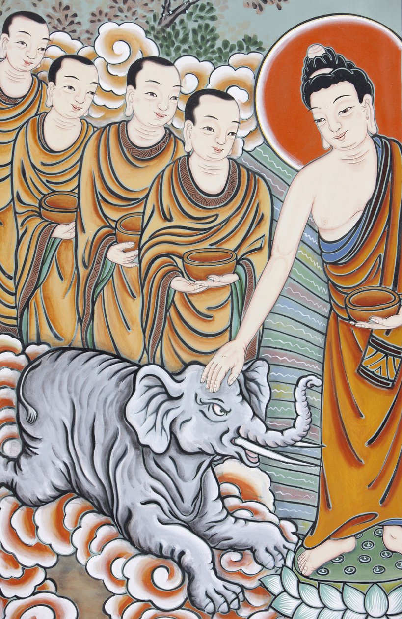 Life of Buddha: Taming an Elephant, Seoul, South Korea by Unbekannt