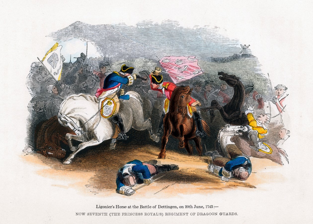 Ligoniers Horse at the Battle of Dettingen by Unbekannt