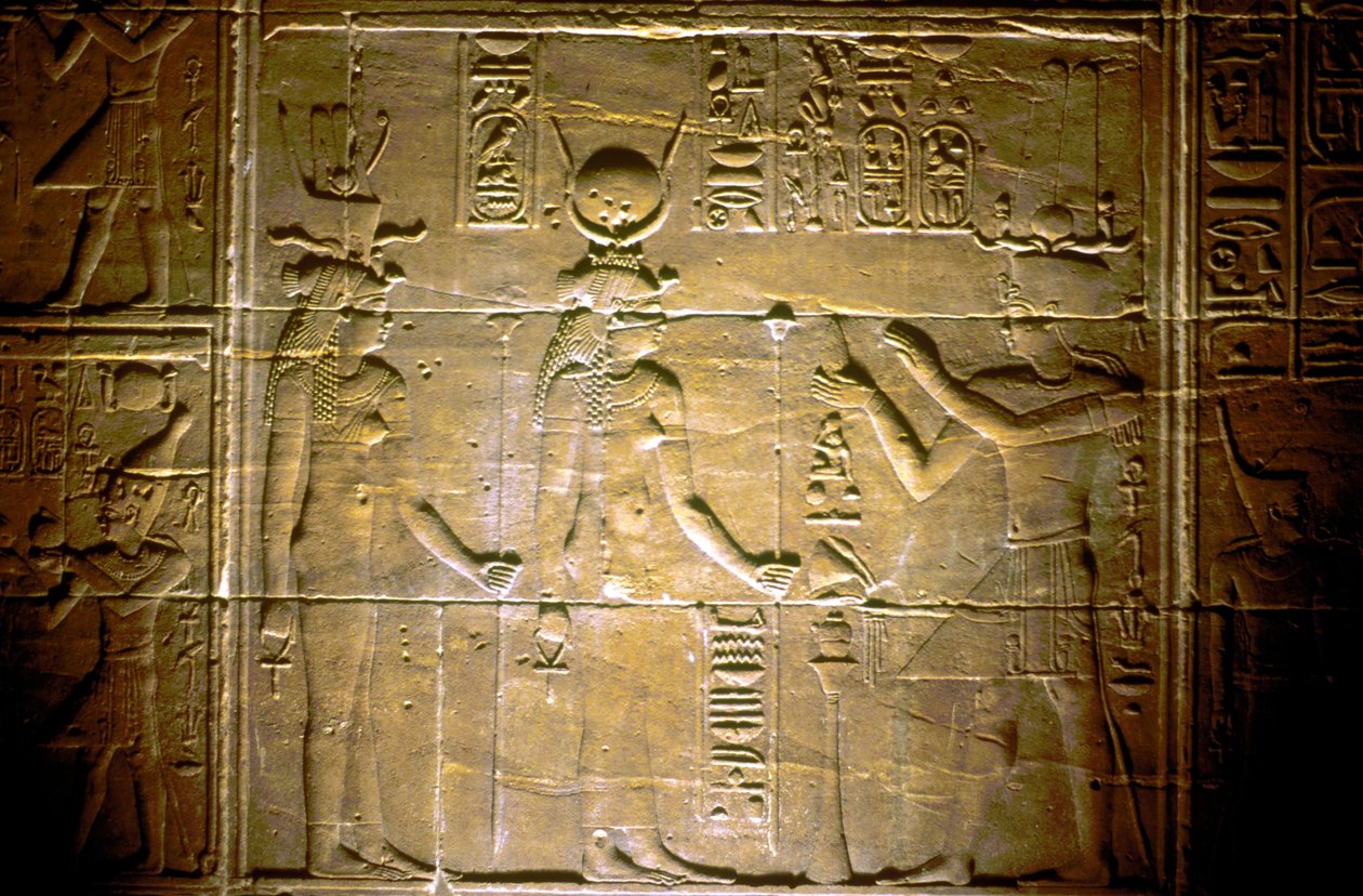 Limestone Relief at the Temple of Philae, Ancient Egyptian by Unbekannt