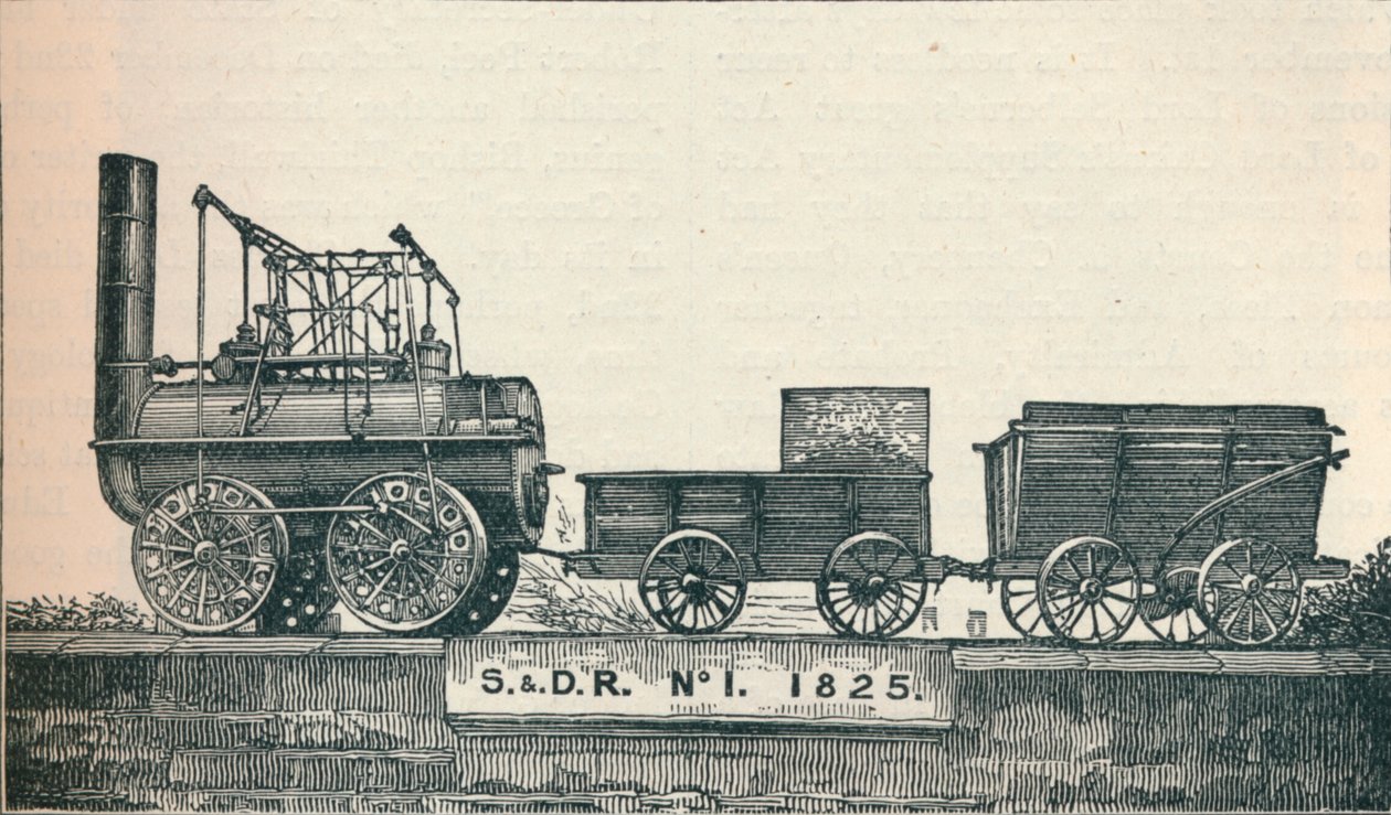 Locomotion no 1, built for the Stockton & Darlington Railway by Unbekannt