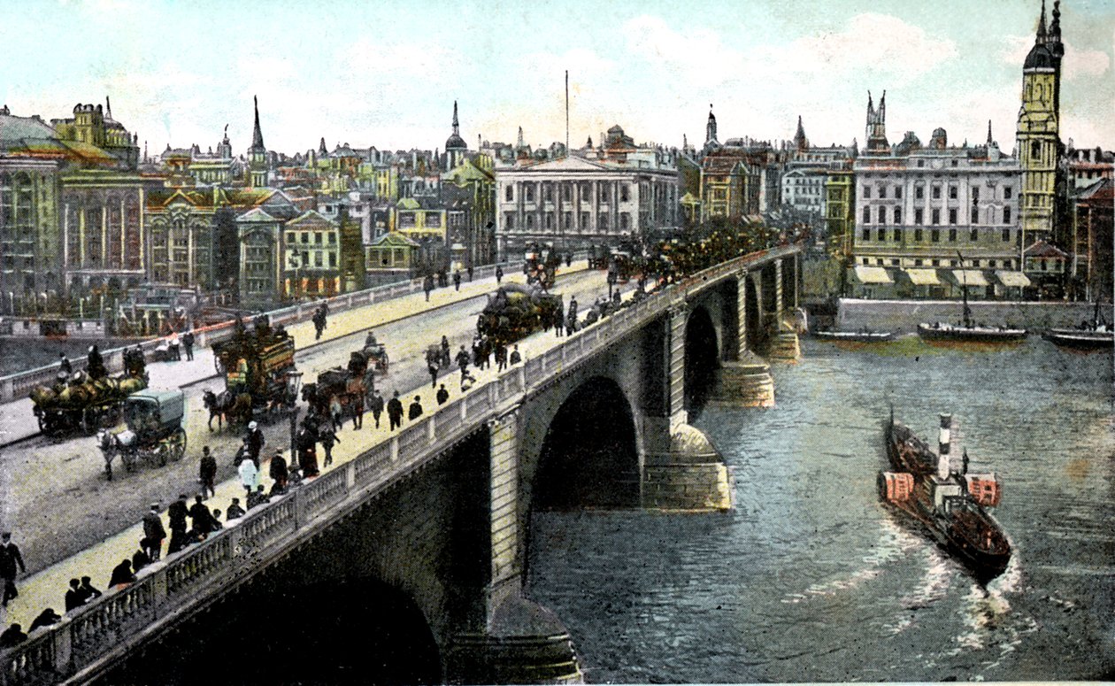 London Bridge After The 1904 Widening, London by Unbekannt