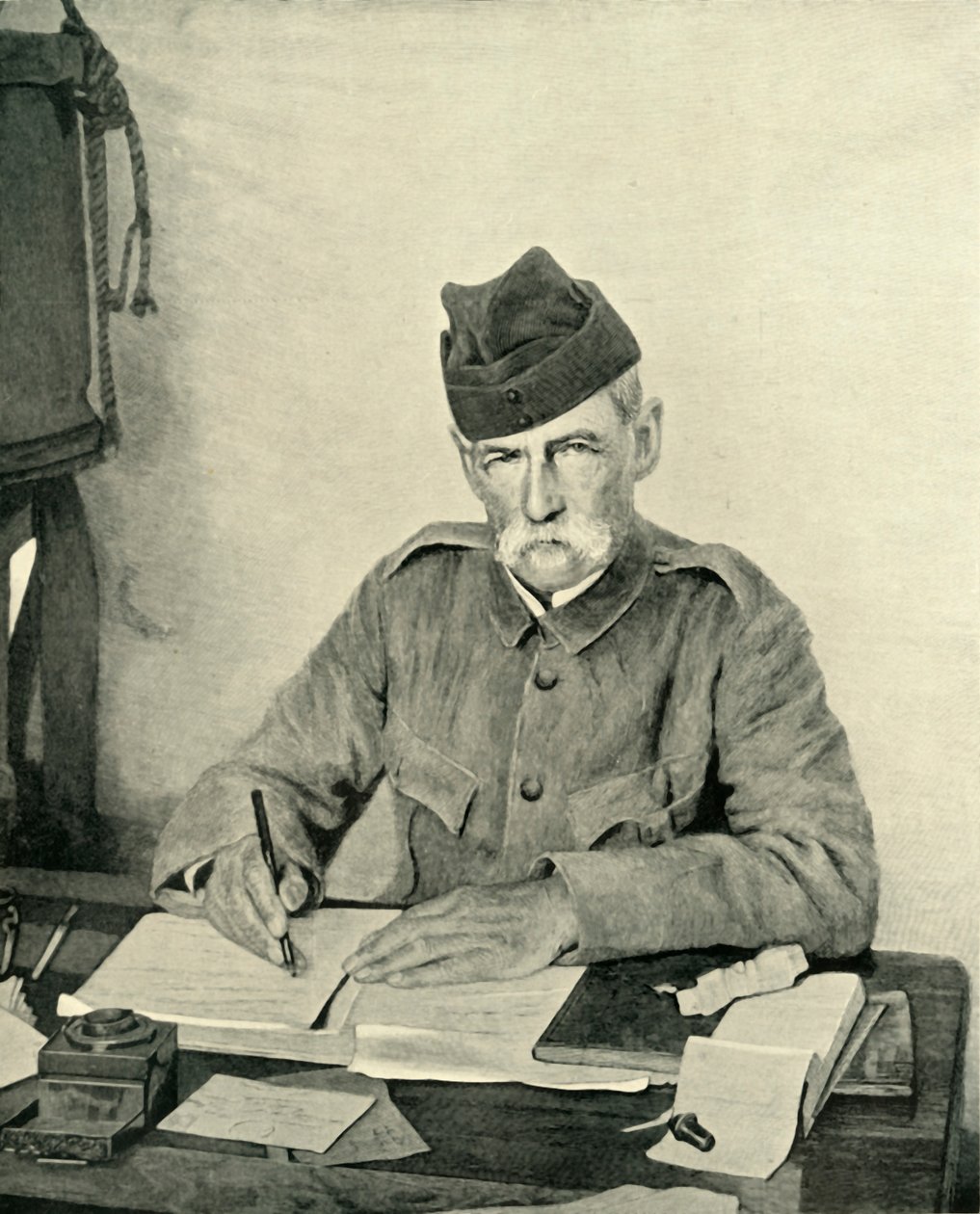 Lord Roberts Writing in His Tent by Unbekannt