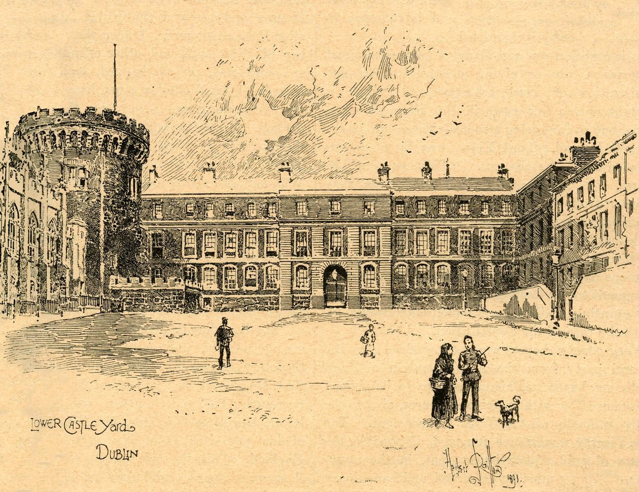 Lower Castle Yard, Dublin, Ireland by Unbekannt