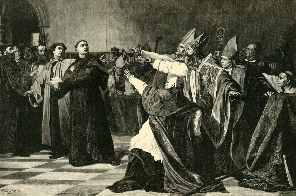 Luther at the Diet of Worms, 1521 by Unbekannt
