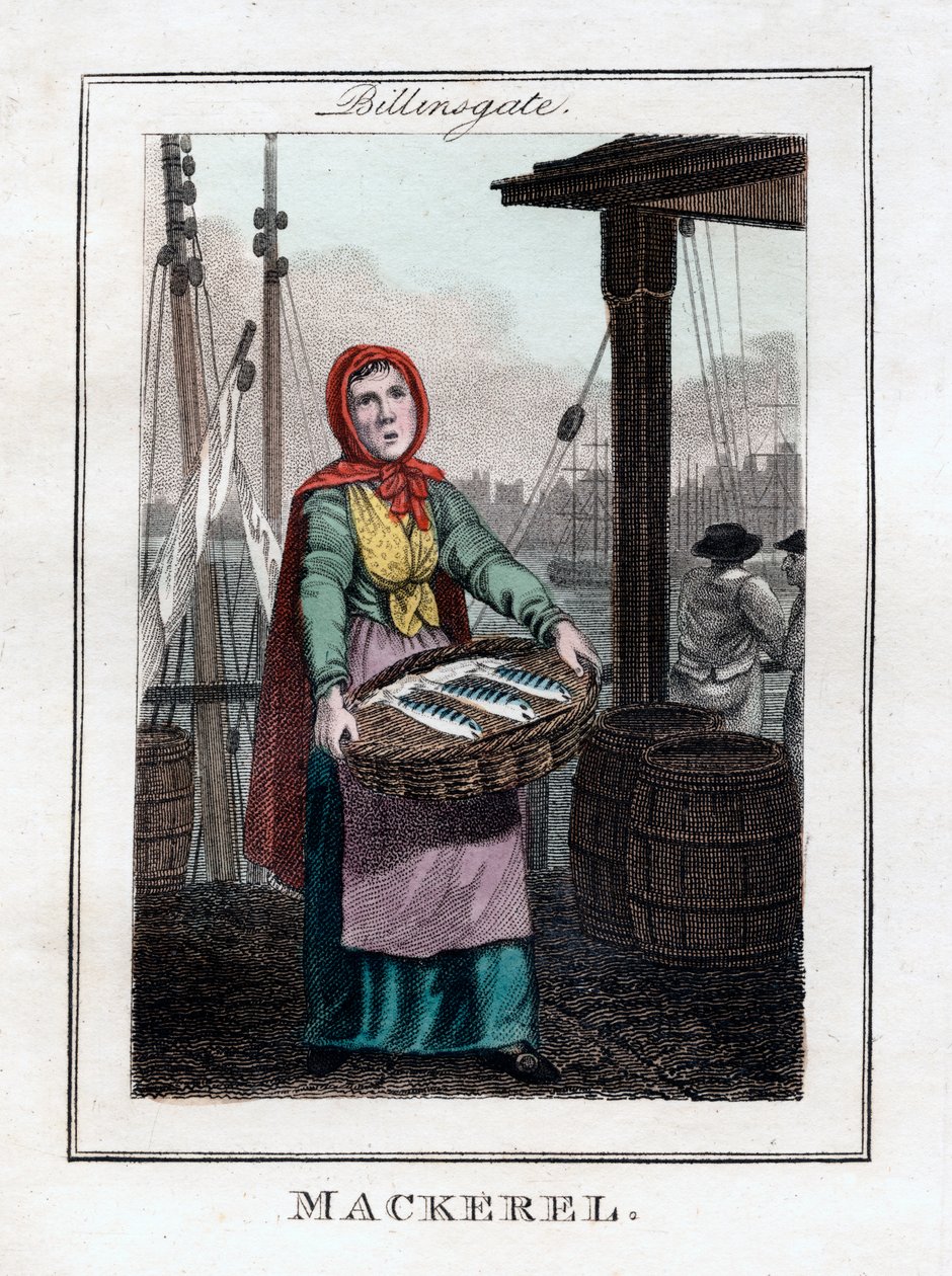 Mackerel, Billingsgate, London, 1805 by Unbekannt