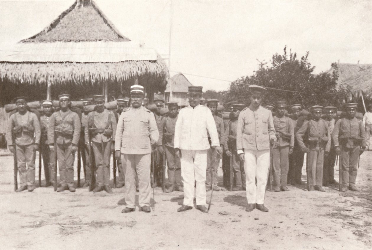 Madeira-Mamore Railway: On the Bolivia-Brazil Frontier: Bolivian Officers and Soldiers by Unbekannt