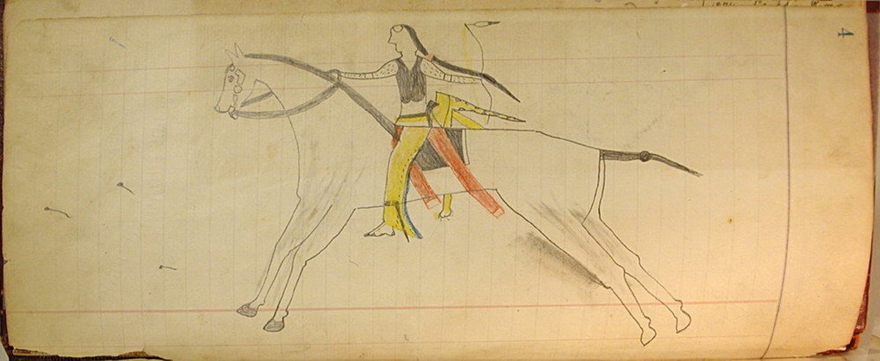Maffet Ledger: Mounted Indian by Unbekannt