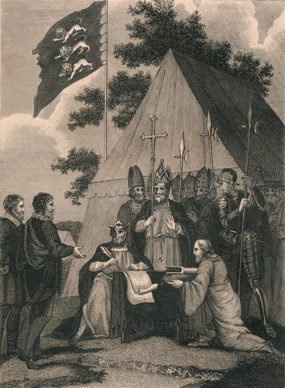 Magna Carta Signed by King John, 1215, c19th century by Unbekannt