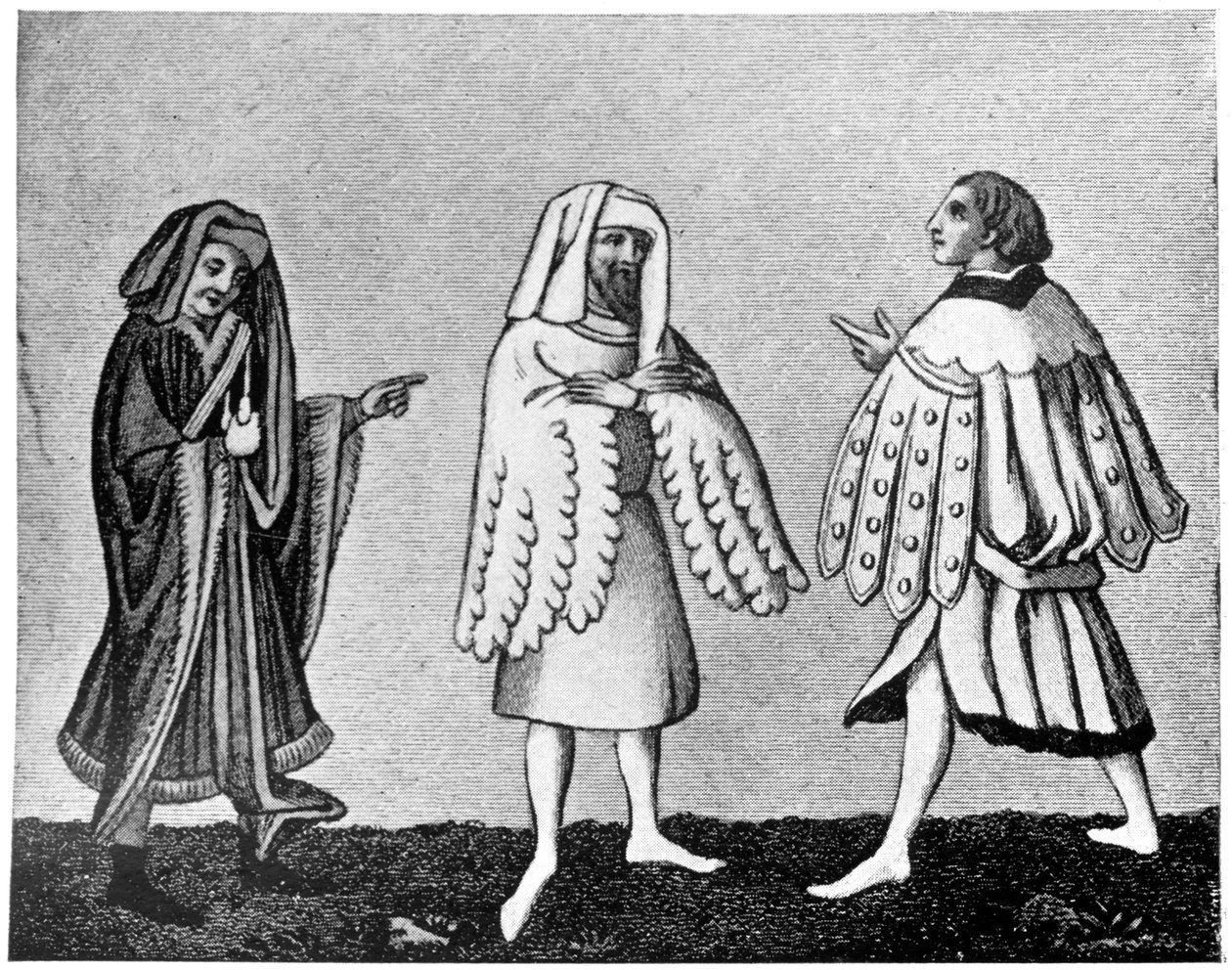 Male dress, 14th century, 1910 by Unbekannt