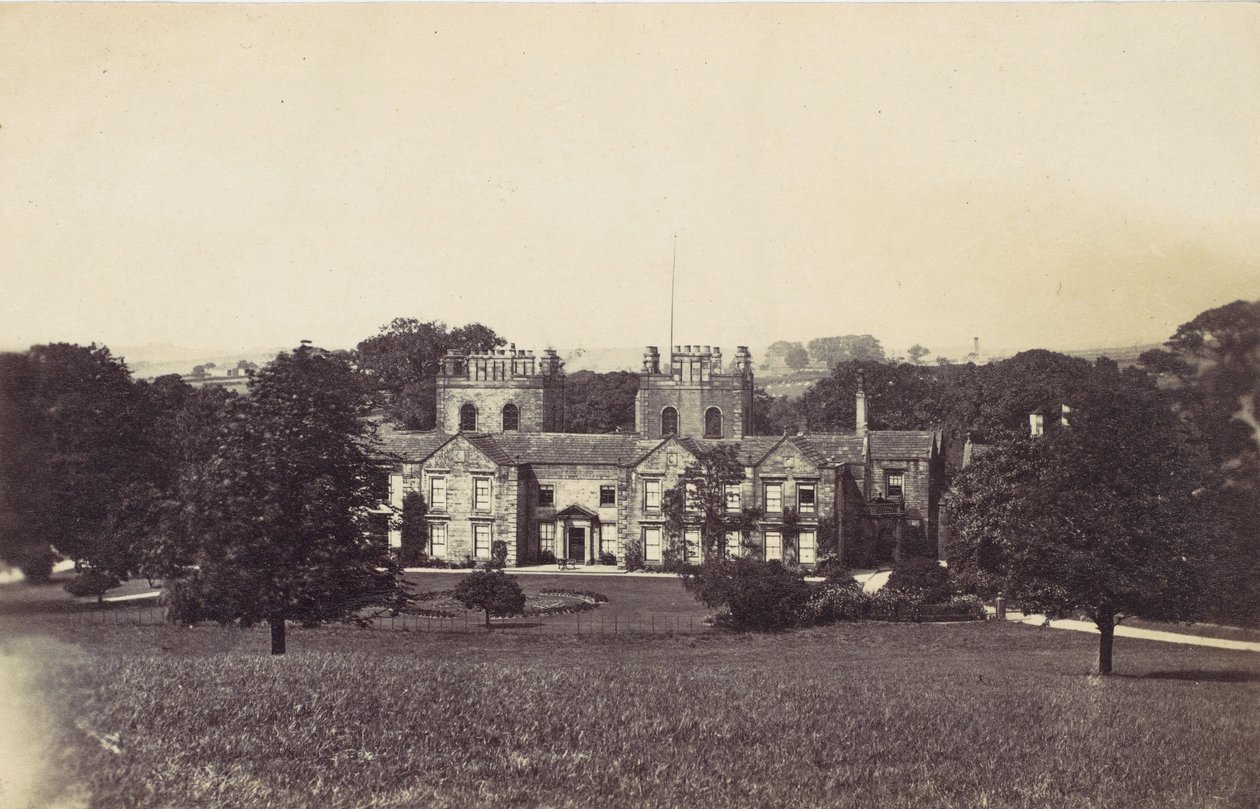 Manor House with Two Towers Seen from Grounds by Unbekannt