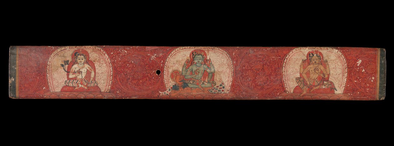 Manuscript Cover with Vishnu Flanked by Lakshmi and Sarasvati by Unbekannt