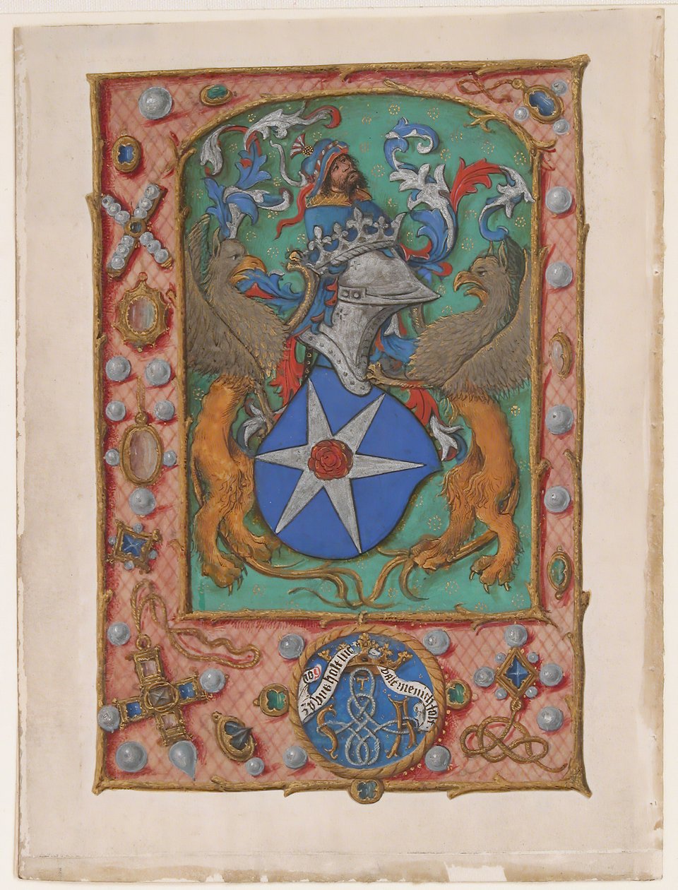 Manuscript Leaf with Coat of Arms, from a Book of Hours by Unbekannt