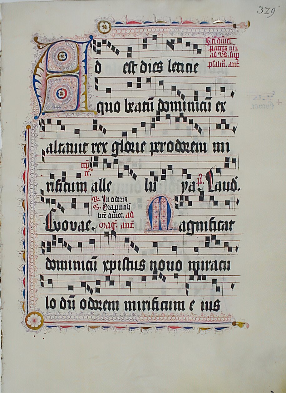 Manuscript Leaf with Initial A, from an Antiphonary by Unbekannt