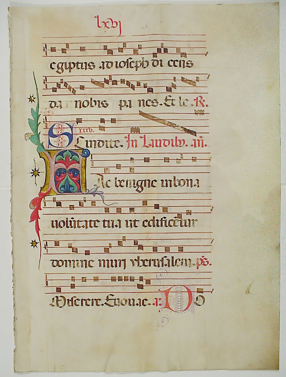 Manuscript Leaf with Initial A, from an Antiphonary by Unbekannt