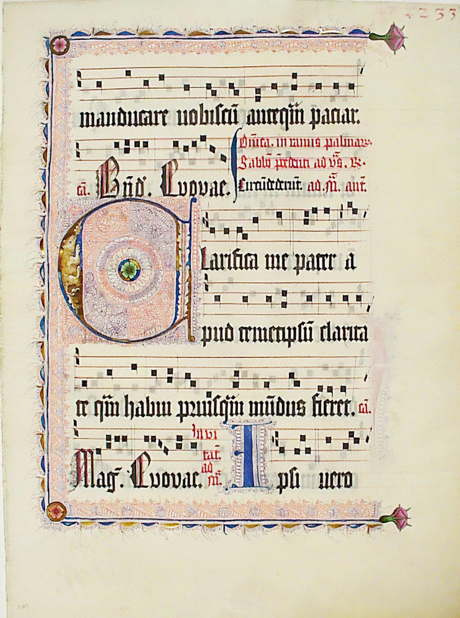 Manuscript Leaf with Initial C, from an Antiphonary, German, ca. 1425-50 by Unbekannt