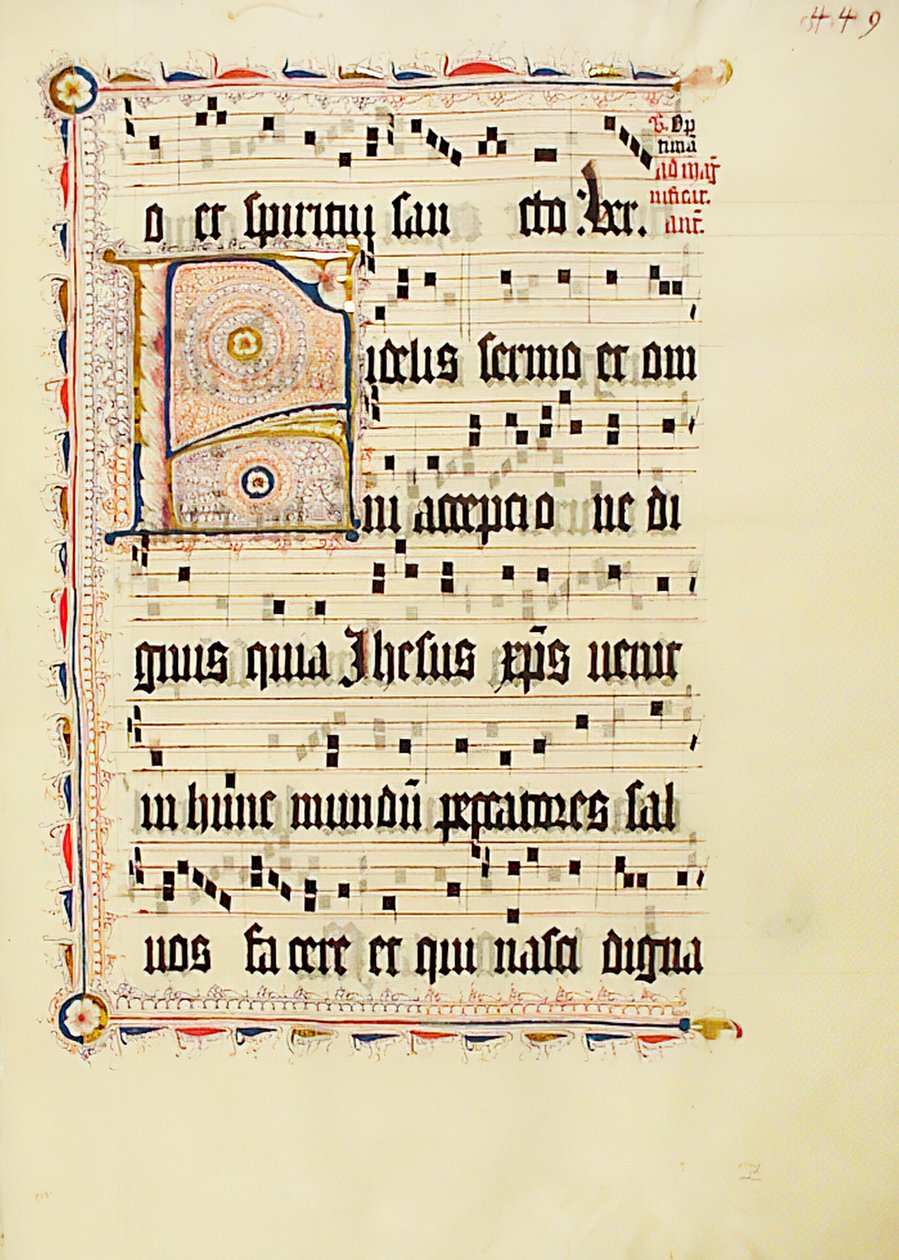Manuscript Leaf with Initial F, from an Antiphonary by Unbekannt