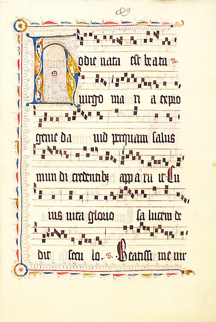 Manuscript Leaf with Initial H, from an Antiphonary by Unbekannt