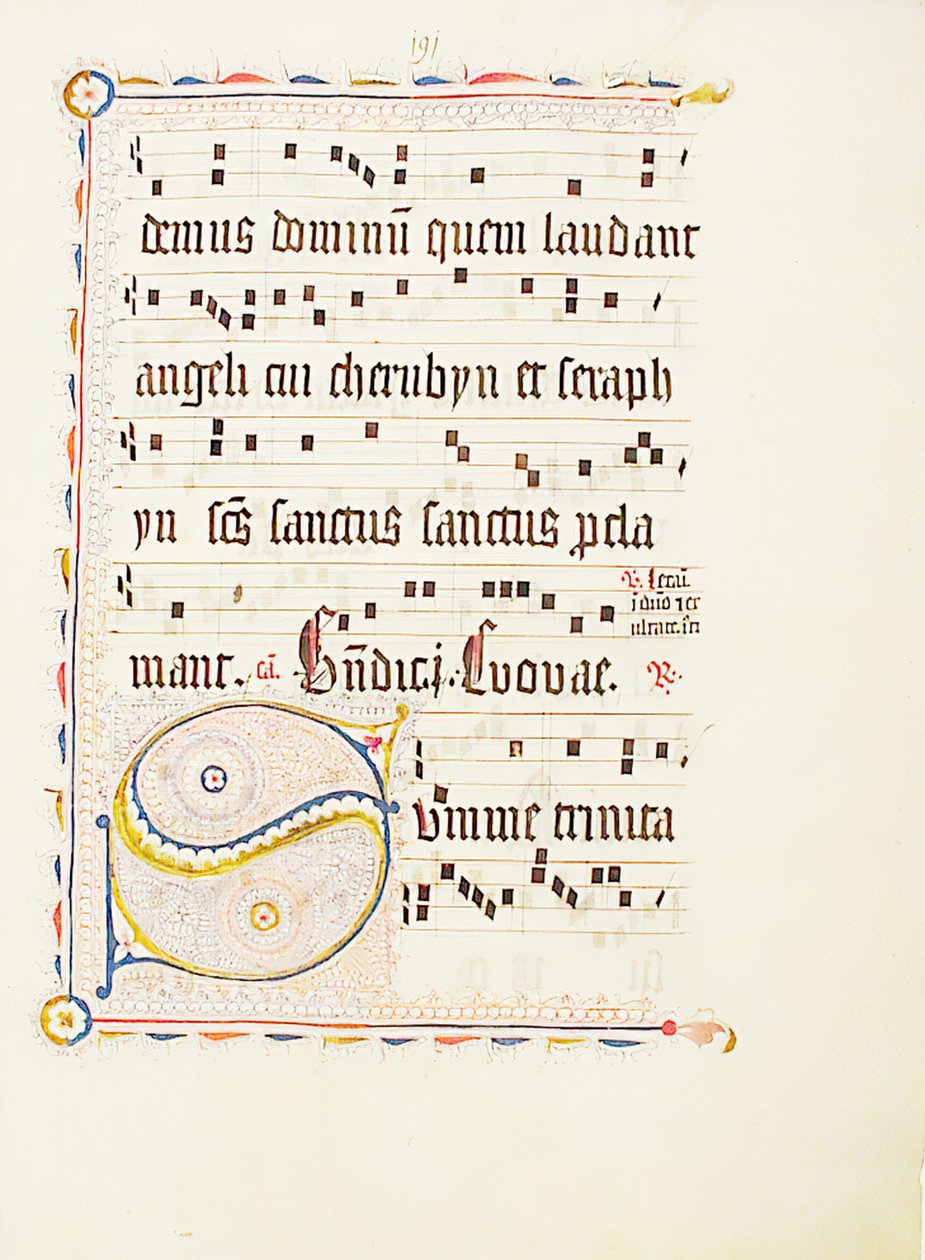 Manuscript Leaf with Initial S, from an Antiphonary, German by Unbekannt