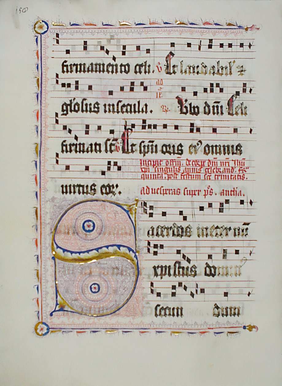 Manuscript Leaf with Initial S, from an Antiphonary, German, second quarter 15th century by Unbekannt