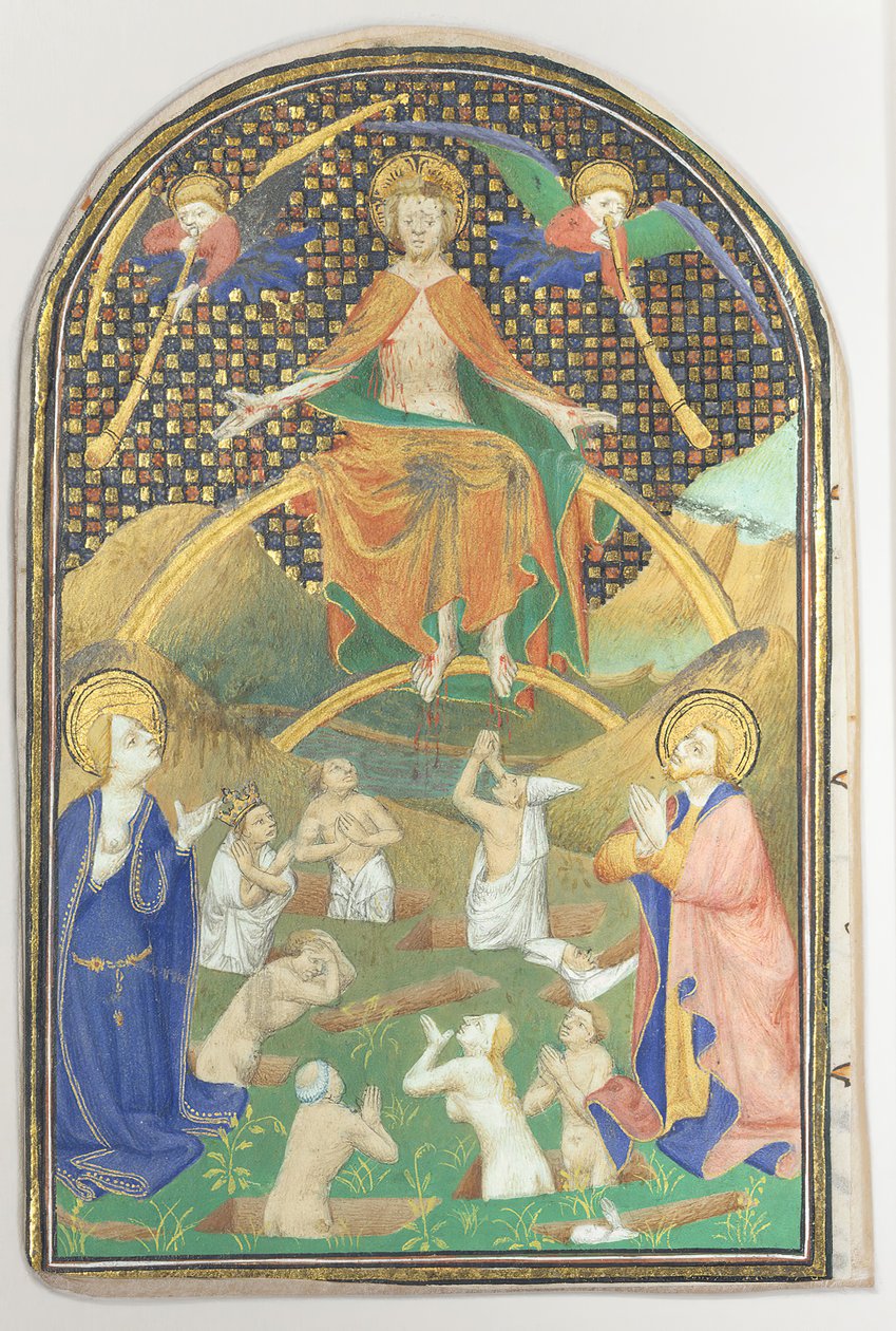 Manuscript Leaf with the Last Judgment, from a Book of Hours by Unbekannt
