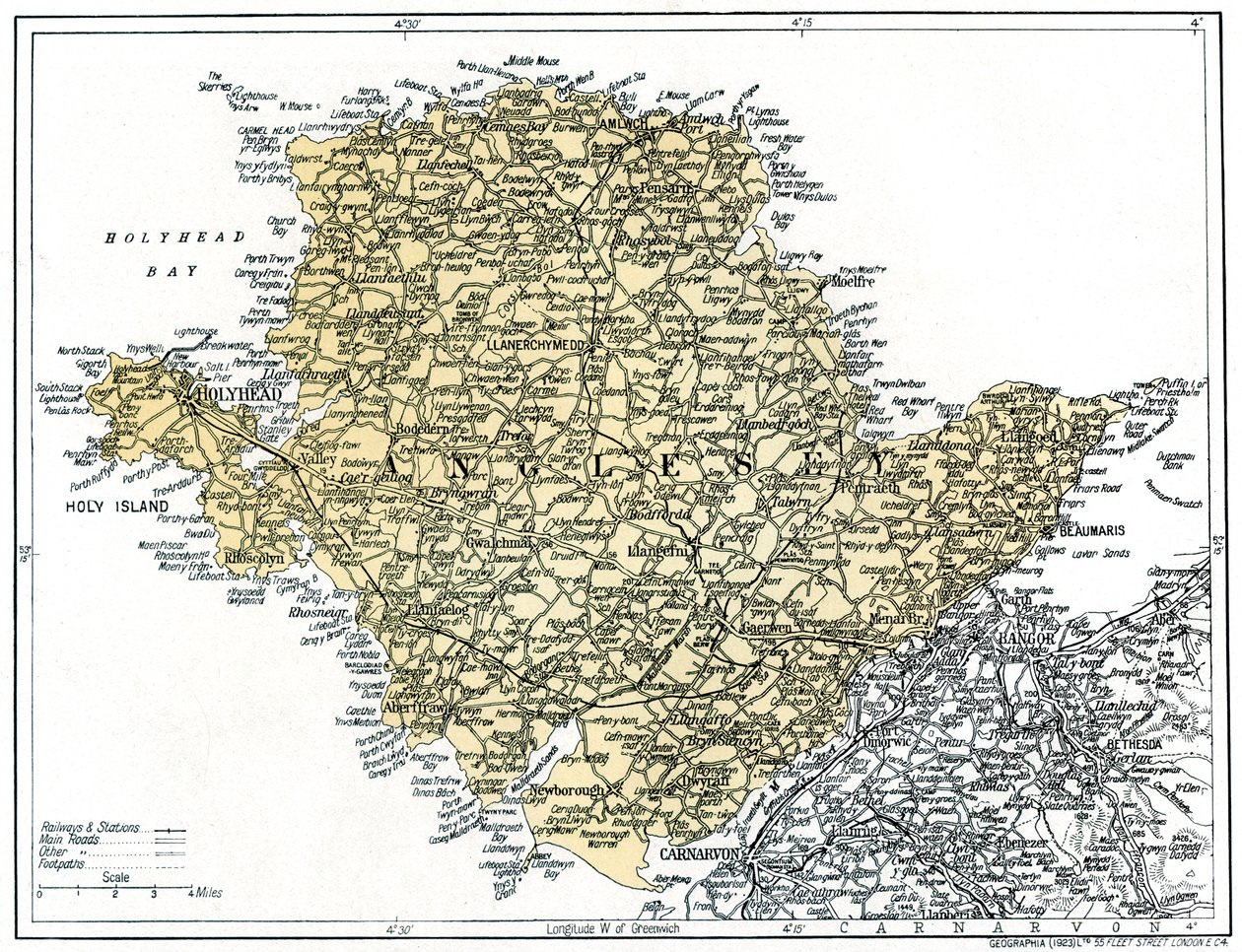 Map of Anglesey by Unbekannt