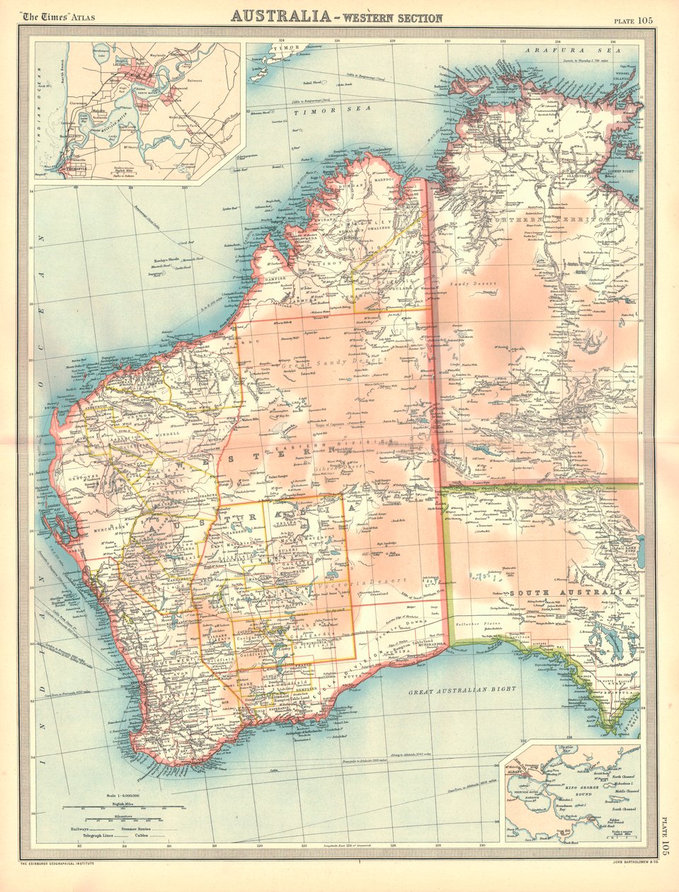 Map of Australia - Western Section by Unbekannt