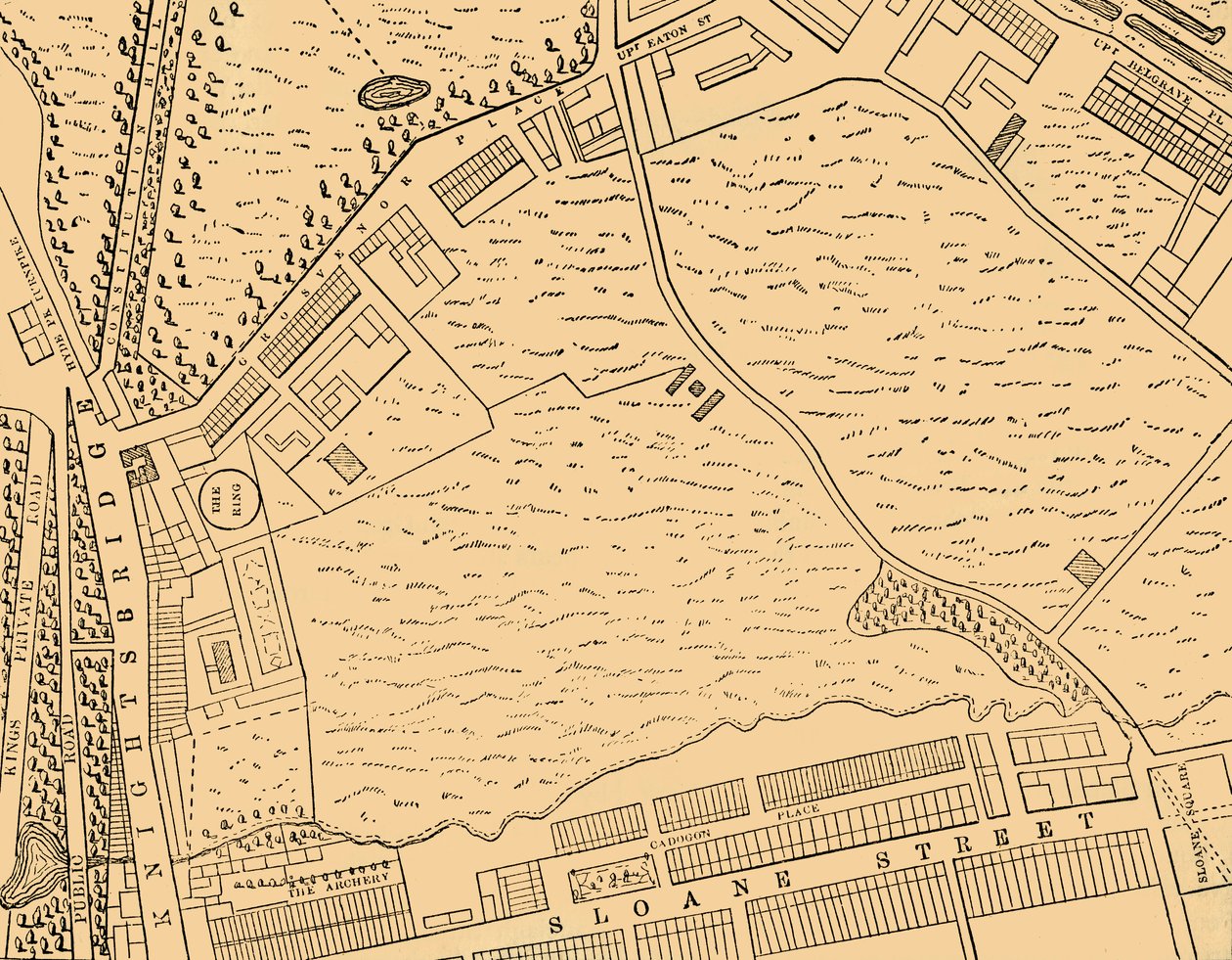 Map of Belgravia by Unbekannt