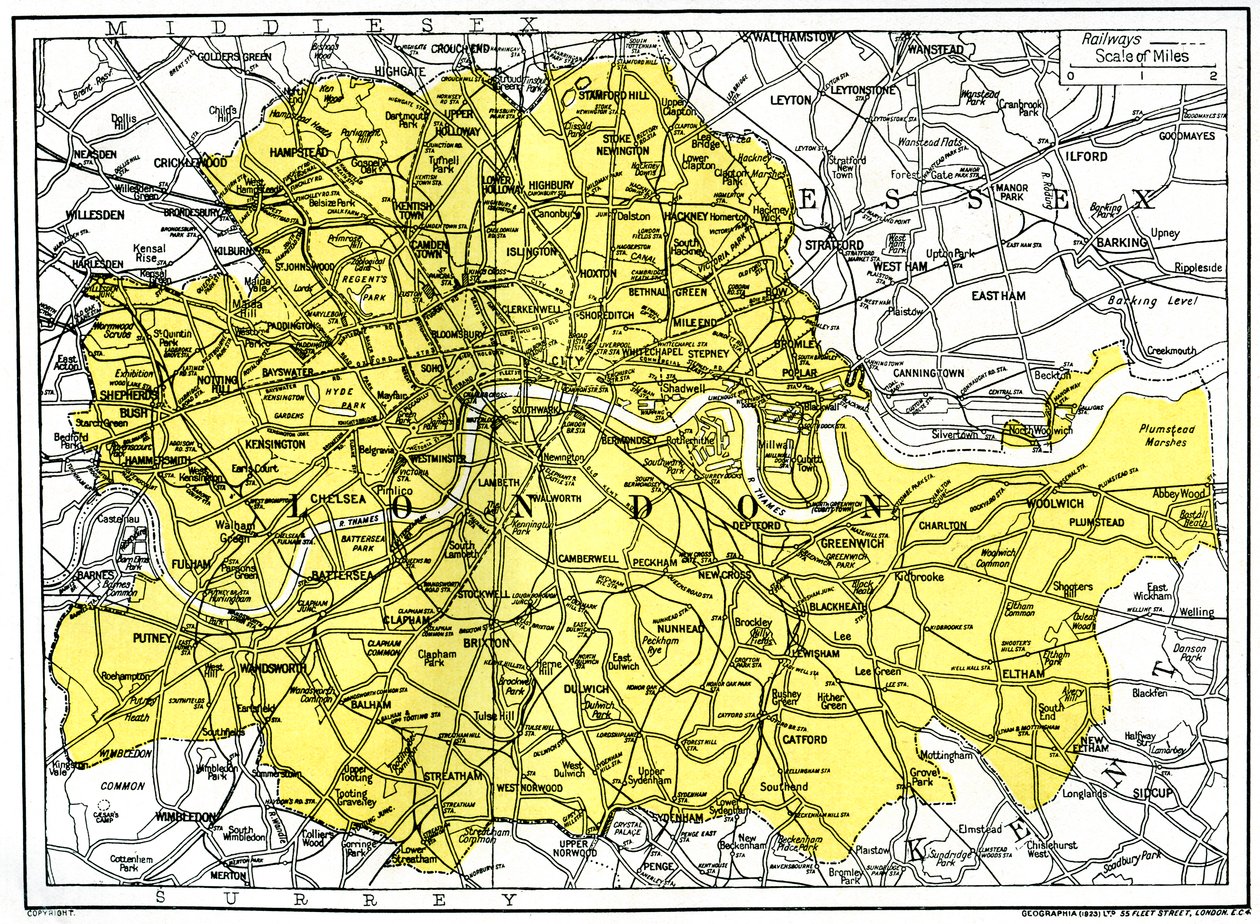 Map of London, 1924-1926 by Unbekannt