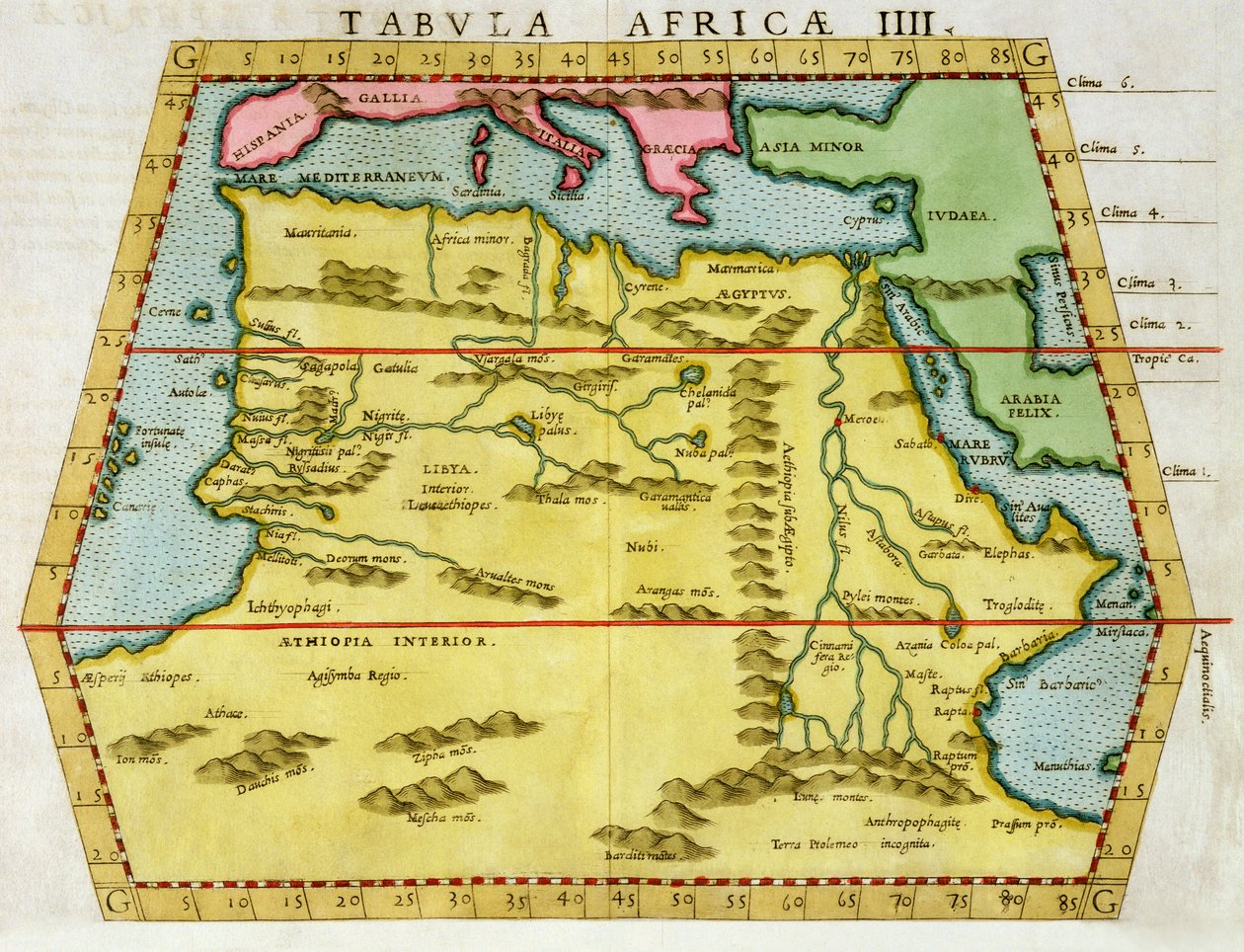Map of North Africa by Unbekannt
