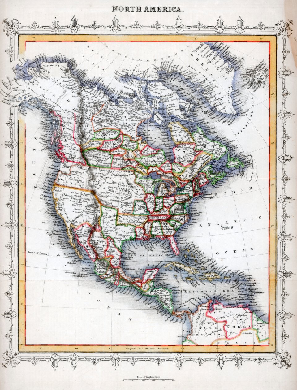 Map of North America by Unbekannt